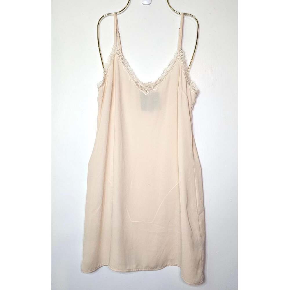 NWOT! Le Superbe 100% Silk Sheer Slip Nightgown Chemise Size 8 Beige Nude